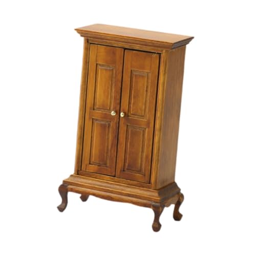harayaa 1:16 Doppel Türschrank Mini Displayschrank Realistisches DIY Zubehör Holz Miniaturschrank Miniaturmöbel für Geschenk, Walnussfarbe harayaa 1:16 Doppel Türschrank Mini Displayschrank Realistisches DIY Zubehör Holz Miniaturschrank Miniaturmöbel für Geschenk, Walnussfarbe von harayaa