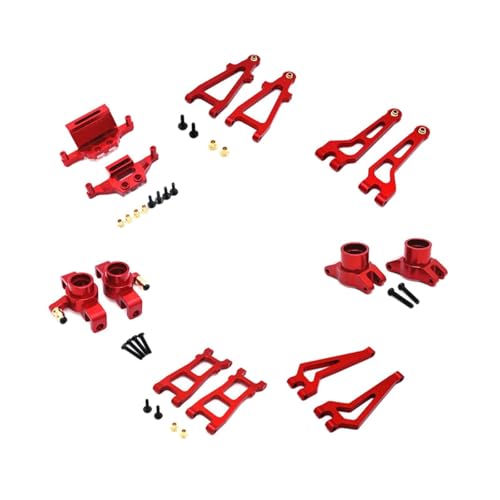 harayaa 1:20 RC Car Metall Upgrade Kits, Upgrade Zubehör für 1/20 20208 C8811 RC Car, Robuste RC Car Modell Ersatzteile, Rot von harayaa