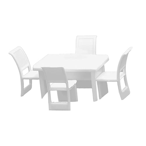 harayaa 1:50 Tisch- und Stühle-Set, Diorama-Layout, Miniatur-Hausmöbel-Szene für Diorama, Quadrat harayaa 1:50 Tisch- und Stühle-Set, Diorama-Layout, Miniatur-Hausmöbel-Szene für Diorama, Quadrat von harayaa