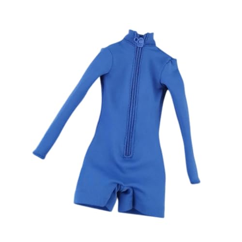 harayaa 1:6 Actionfiguren Jumpsuit Puppenoutfit Stilvolle Puppendekoration Kostüm Weibliche Figur Kleidung für 12 Zoll Weibliche, Blau von harayaa