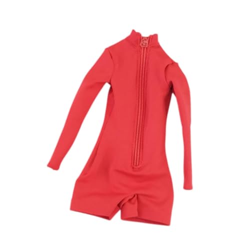 harayaa 1:6 Actionfiguren Jumpsuit Puppenoutfit Stilvolle Puppendekoration Kostüm Weibliche Figur Kleidung für 12 Zoll Weibliche, Rot von harayaa