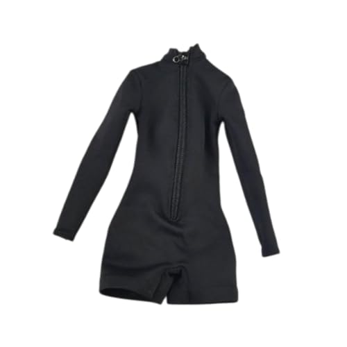 harayaa 1:6 Actionfiguren Jumpsuit Puppenoutfit Stilvolle Puppendekoration Kostüm Weibliche Figur Kleidung für 12 Zoll Weibliche, Schwarz von harayaa