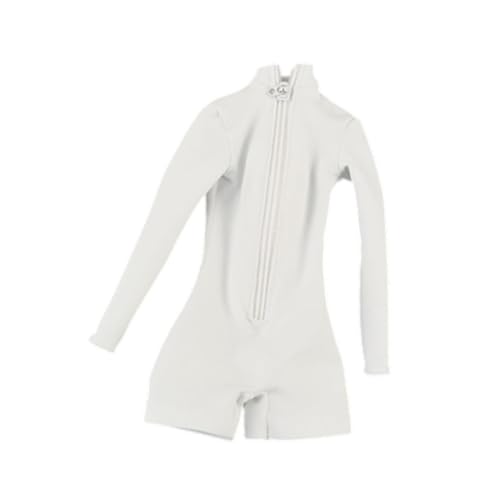 harayaa 1:6 Actionfiguren Jumpsuit Puppenoutfit Stilvolle Puppendekoration Kostüm Weibliche Figur Kleidung für 12 Zoll Weibliche, Weiß von harayaa