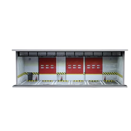 harayaa 1:64 Skala Garage Moldel mit LED, Feuertür von harayaa