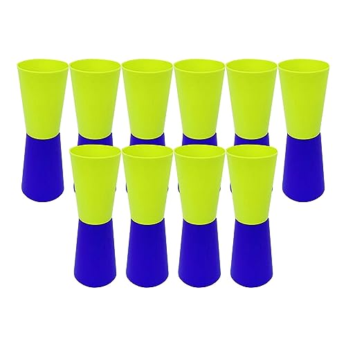 harayaa 10 Flip Cups Unterstützen Geschwindigkeit, Beweglichkeit, Fitnesstraining, Sportausrüstung, Trainingsübungen, Umgekehrte Cups Zum Sonnen, Grün Dunkelblau von harayaa