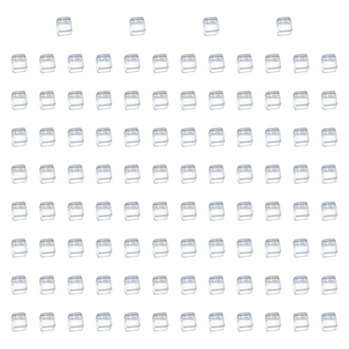 harayaa 100 Stück Acrylwürfel, Sensorische Trainingsblöcke, Würfelspielzeug in Gesichtern für Frühlernzentren, Klar von harayaa