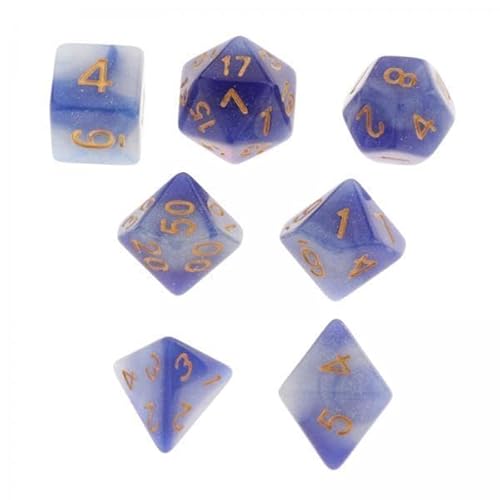 harayaa 10x 7Pcs Polyedrische Acrylwürfel für Familienspiele D8 D10 D12 D20 RPG Zubehör harayaa 10x 7Pcs Polyedrische Acrylwürfel für Familienspiele D8 D10 D12 D20 RPG Zubehör von harayaa
