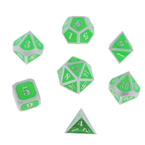 harayaa 10x 7X TRPG Dices Set D4 D20 Digital Polyedrallegierung für Rollenspiele ACCS von harayaa