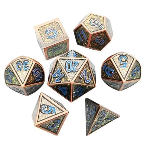 harayaa 10x Set von 7 Neuen Solid Metal Polyed Würfelset für Rollenspiel harayaa 10x Set von 7 Neuen Solid Metal Polyed Würfelset für Rollenspiel von harayaa