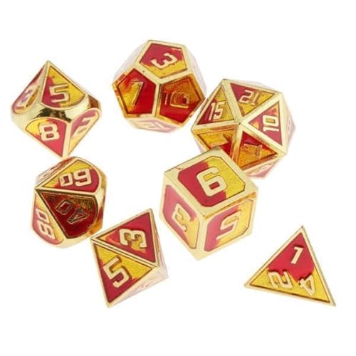 harayaa 10x von 7 Polyhedischen Würfel von Zink D8 D10 D12 D20 DICE von harayaa