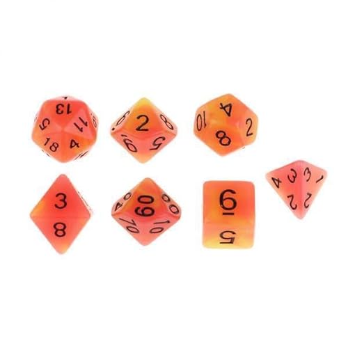 harayaa 10x7 Stücke Polyedrische Würfel Set für Dungeons Und Dragons RPG Brettspiel Gelb harayaa 10x7 Stücke Polyedrische Würfel Set für Dungeons Und Dragons RPG Brettspiel Gelb von harayaa