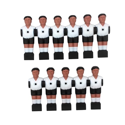 harayaa 11x Tischfußball-Männer, Tischfußball-Jungs, Stab-Tischfußball-Fußball, Tischfußballspieler für Fußballmaschine, Schwarzes Haar und Weiß von harayaa