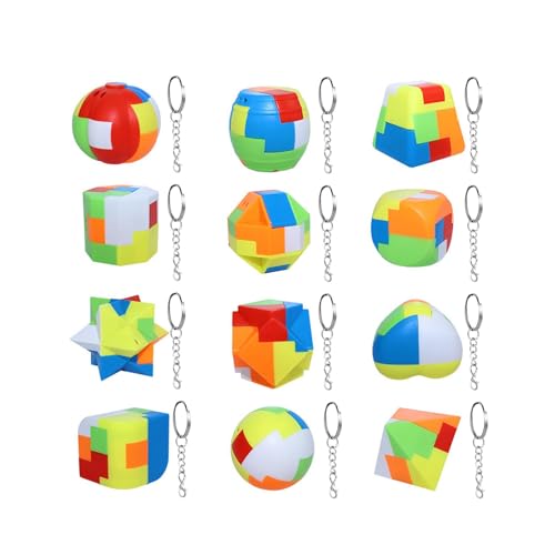 harayaa 12 Teiliges 3D Puzzle mit Schloss, Spielzeug, Entwirrung, Verriegelung, von harayaa