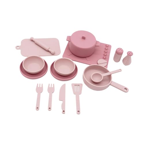 harayaa 14-teiliges Küchenspielzeug, Spielküchenzubehör, Pfanne, Küchen- und Kochspielzeug-Set für Kinder, Jungen, Mädchen ab 3 Jahren, Rosa harayaa 14-teiliges Küchenspielzeug, Spielküchenzubehör, Pfanne, Küchen- und Kochspielzeug-Set für Kinder, Jungen, Mädchen ab 3 Jahren, Rosa von harayaa