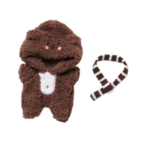 harayaa 17 cm Plüsch Puppenkleidung, Puppenkleidung mit Schal, Modische Foto Requisiten, Weicher Bärenanzug, Puppen Outfits, Niedlich für 6,69 Zoll Große Pupp, Braun harayaa 17 cm Plüsch Puppenkleidung, Puppenkleidung mit Schal, Modische Foto Requisiten, Weicher Bärenanzug, Puppen Outfits, Niedlich für 6,69 Zoll Große Pupp, Braun von harayaa