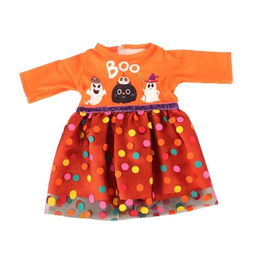 harayaa 18 Zoll Puppenkleidung, Halloween Puppenkostüm, Mädchenpuppen Halloween Kleid, Partykleid für Halloween Party, Cosplay, Orange harayaa 18 Zoll Puppenkleidung, Halloween Puppenkostüm, Mädchenpuppen Halloween Kleid, Partykleid für Halloween Party, Cosplay, Orange von harayaa