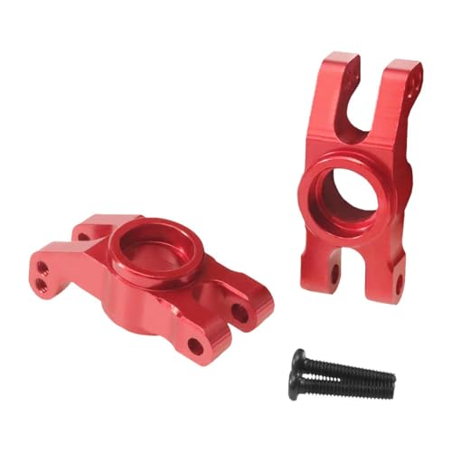 harayaa 2 Stück RC Fahrzeug Hinterachse Metall Ersatzteil Hochwertige Aluminiumlegierung für 1 14 Fernlenkauto für Reparatur Ersatzteile, Rot von harayaa