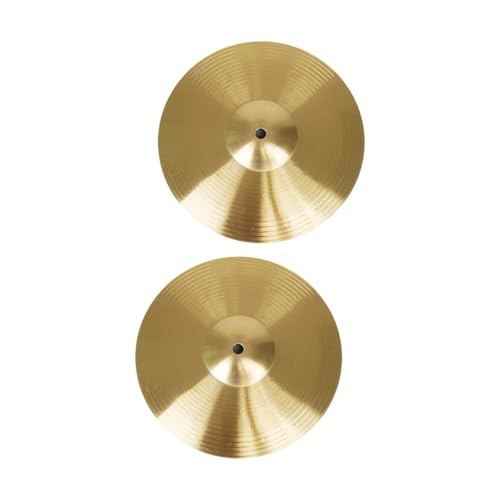 harayaa 2 Stück Trommelbecken, Legierung für Anfänger, traditionell, Percussion-Zubehör, robuste Ersatz-Crash-Becken, Durchmesser 25cm harayaa 2 Stück Trommelbecken, Legierung für Anfänger, traditionell, Percussion-Zubehör, robuste Ersatz-Crash-Becken, Durchmesser 25cm von harayaa