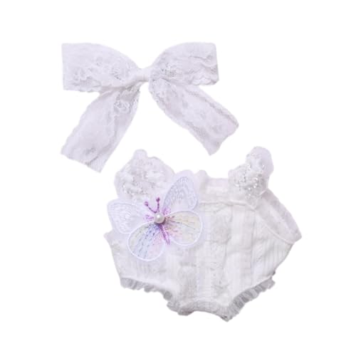 harayaa 2 Stücke 15 cm Girl Puppenkleidung Kleidung, beugte Kopfschmuckdekor, Anhänger Puppenstrompers Set Set, Weiß harayaa 2 Stücke 15 cm Girl Puppenkleidung Kleidung, beugte Kopfschmuckdekor, Anhänger Puppenstrompers Set Set, Weiß von harayaa