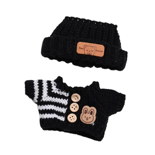 harayaa 2 x Pullover und Mütze für Modepuppen, handgefertigte Kleidung, Foto-Requisiten, verkleiden Sie Ihre eigene Puppe, Mini-Puppenkleidung für 15–17 cm, Schwarzes Oberteil, Schwarzer Hut harayaa 2 x Pullover und Mütze für Modepuppen, handgefertigte Kleidung, Foto-Requisiten, verkleiden Sie Ihre eigene Puppe, Mini-Puppenkleidung für 15–17 cm, Schwarzes Oberteil, Schwarzer Hut von harayaa