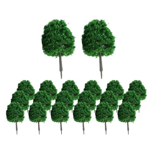 harayaa 20 Stück Modellbäume im Maßstab 1:100, grüne Landschaft, Eisenbahn, grüner Landschaftsbaum, dunkelgrün von harayaa