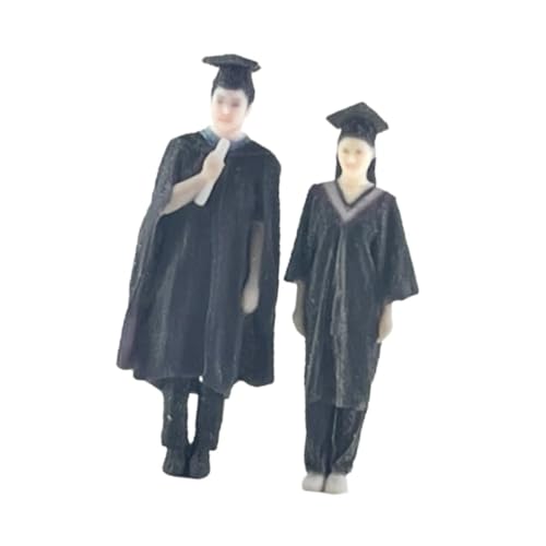 harayaa 2X 1/64 Menschen Miniaturfiguren Menschliche Figuren DIY DIY Hand Gepflegtes Harz für EIN Mikrolandschaftspuppenhaus von harayaa