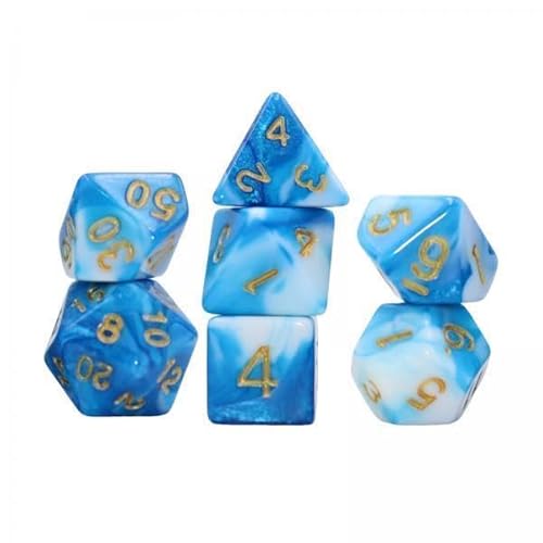 harayaa 2X 7 Polyeder Würfel Set Aus Acryl für Tischspiele Und Rollenspiele von harayaa