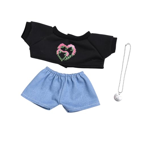 harayaa 3er Set Puppen T Shirt Und Hosenkette, Miniaturmode für 15 Zoll Puppen, Geschenkideen, Schwarz Blau harayaa 3er Set Puppen T Shirt Und Hosenkette, Miniaturmode für 15 Zoll Puppen, Geschenkideen, Schwarz Blau von harayaa