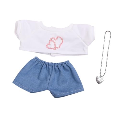 harayaa 3er Set Puppen T Shirt Und Hosenkette, Miniaturmode für 15 Zoll Puppen, Geschenkideen, Weiß Blau harayaa 3er Set Puppen T Shirt Und Hosenkette, Miniaturmode für 15 Zoll Puppen, Geschenkideen, Weiß Blau von harayaa