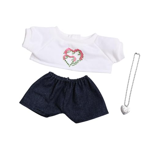 harayaa 3er Set Puppen T Shirt Und Hosenkette, Miniaturmode für 15 Zoll Puppen, Geschenkideen, Weiß Schwarz harayaa 3er Set Puppen T Shirt Und Hosenkette, Miniaturmode für 15 Zoll Puppen, Geschenkideen, Weiß Schwarz von harayaa