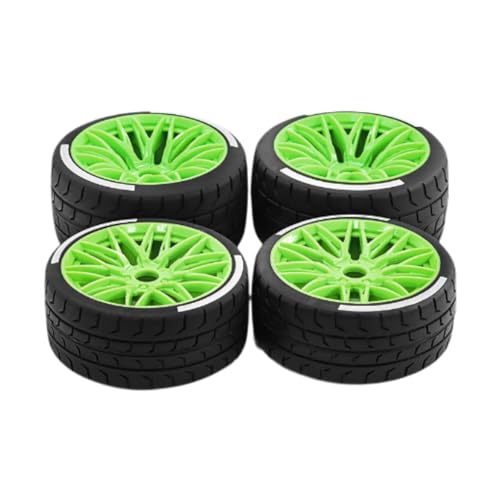 harayaa 4 Stücke 1/7 RC -Auto Reifen RC Ersatzteile auf Straßenreifen Hubs Rad für Hobbymodell, GrÜn harayaa 4 Stücke 1/7 RC -Auto Reifen RC Ersatzteile auf Straßenreifen Hubs Rad für Hobbymodell, GrÜn von harayaa