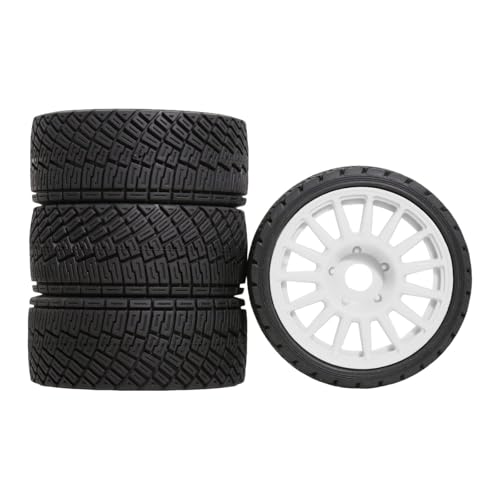 harayaa 4 stück Reifen Einfache Installation Ersatzteile Zubehör Direkt Reparatur für 1:8 W233, Weißes Hex von harayaa