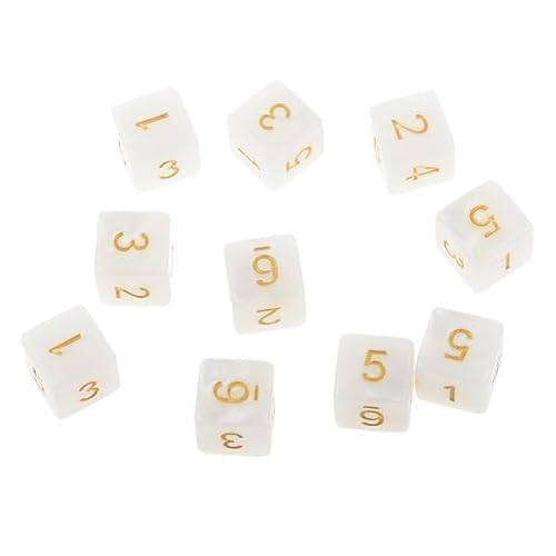 harayaa 4X 10 Stück Sechsseitiges D6, Macht, Weiß, 16mm harayaa 4X 10 Stück Sechsseitiges D6, Macht, Weiß, 16mm von harayaa