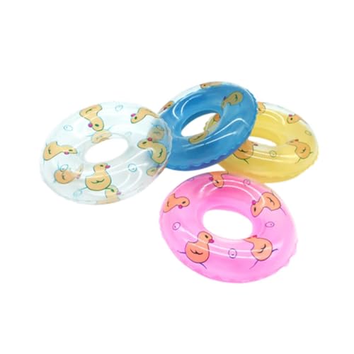 harayaa 4X Badewanne Spielzeug Schwimmringe Geschenk farbenfrohe Mini Robustes Puppenhauszubehör Miniaturen für Kinder, Entenmuster harayaa 4X Badewanne Spielzeug Schwimmringe Geschenk farbenfrohe Mini Robustes Puppenhauszubehör Miniaturen für Kinder, Entenmuster von harayaa