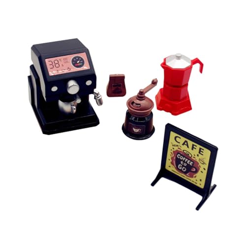 harayaa 5 Teile 1: 6 1:12 Puppenhaus Miniatur Kaffeehaus Set Simuliertes Handwerk Frühes Bildungsset für Sandtisch für Sandtisch von harayaa