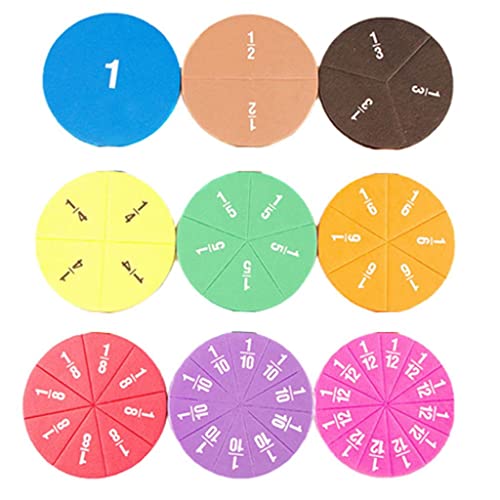 harayaa 51x Circular Fractions Kinder Bildung Mathe Lernspielzeug Geschenk für Kinder Ab 3 Jahren von harayaa