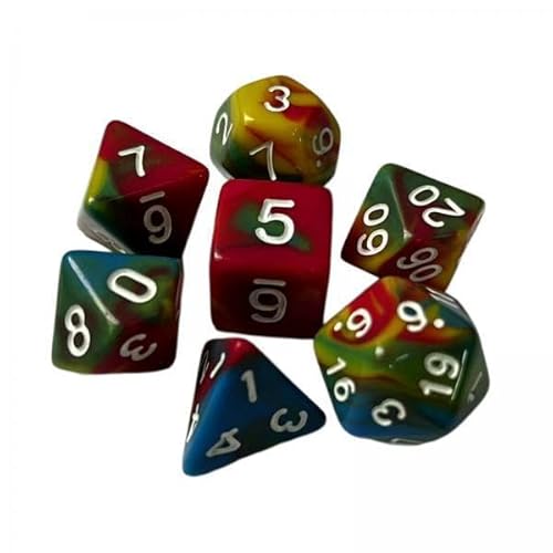 harayaa 5X 7 Teiliges Rollenspiel Würfelset Tischspiele Polyeder Spielwürfel Acryl Spielwürfel für Familientreffen, Rolle, Spiele, Café, Geschenk harayaa 5X 7 Teiliges Rollenspiel Würfelset Tischspiele Polyeder Spielwürfel Acryl Spielwürfel für Familientreffen, Rolle, Spiele, Café, Geschenk von harayaa