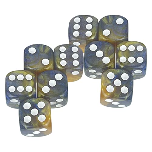 harayaa 6 Seitige Spielwürfel 16mm Würfel für Brettspiele Und Mathematikunterricht, Stil I von harayaa