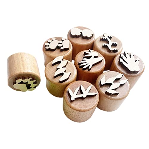 harayaa 6X Holzstempel, Tierspuren-Stempel, dekorativ, Kunsthandwerk, Kinder-Scrapbook-Symbolstempel, Planer-Schreiben im Vintage-Stil, Holzpuzzle-Siegelspiel, KARAMELL harayaa 6X Holzstempel, Tierspuren-Stempel, dekorativ, Kunsthandwerk, Kinder-Scrapbook-Symbolstempel, Planer-Schreiben im Vintage-Stil, Holzpuzzle-Siegelspiel, KARAMELL von harayaa