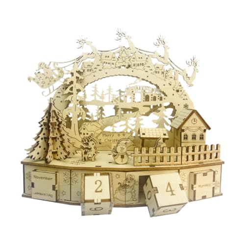 harayaa 78x Weihnachten Modell Gebäude Set DIY Montage Spielzeug Weihnachten Dekoration von harayaa
