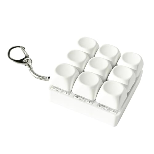 harayaa 9 Tasten, Klicker Spielzeug, Schlüsselanhänger, klick Spielzeug für Türen Und Wände, Hängendes Ornament, 6 X 6 X 3 cm, mit Lanyard, Weiß harayaa 9 Tasten, Klicker Spielzeug, Schlüsselanhänger, klick Spielzeug für Türen Und Wände, Hängendes Ornament, 6 X 6 X 3 cm, mit Lanyard, Weiß von harayaa