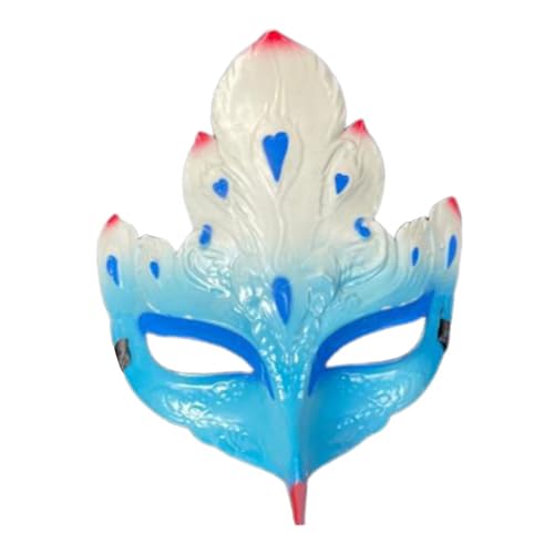 harayaa Antike chinesische Stil-Phoenix-Maske, Maskerade-Maske, Abschlussball, Cosplay-Requisiten mit Riemen, Halloween-Dekor, leichte Kostümmaske, Blau von harayaa