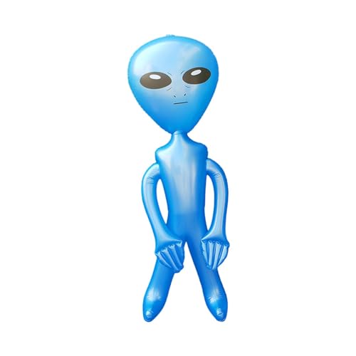 harayaa Aufblasbare Alien Requisiten, PVC Cartoon Aufgeblasenes Alien Spielzeug, Aufblasbare Figuren für Erwachsene Und Kinder, Spielzeug für Party, Blau, L von harayaa