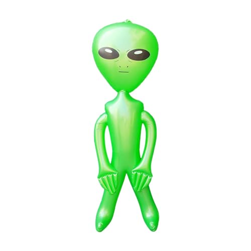 harayaa Aufblasbare Alien Requisiten, PVC Cartoon Aufgeblasenes Alien Spielzeug, Aufblasbare Figuren für Erwachsene Und Kinder, Spielzeug für Party, Grün, L von harayaa