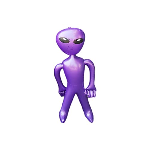 harayaa Aufblasbare Alien Requisiten, PVC Cartoon Aufgeblasenes Alien Spielzeug, Aufblasbare Figuren für Erwachsene Und Kinder, Spielzeug für Party, Lila, S von harayaa