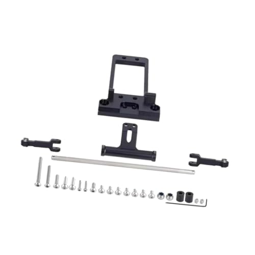 harayaa BTA -Servohalterung mit vollem hydraulischem Lenkzylinder Kit RC Auto Reparatur Kit RC Crawler Car Upgrade Kit für 1:10 Sacle Car, Schwarz von harayaa