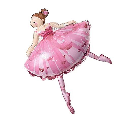 harayaa Ballett Tanzendes Mädchen Ballon Babyparty Party Dekor, Rosa, 77 x 99 cm von harayaa