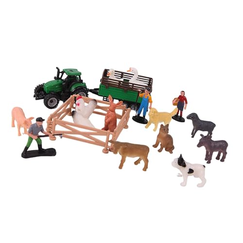 harayaa Bauernhof Tiere Figuren Spielzeug Frühe Lernspielzeug Micro Landschaft Modell Figuren für Erwachsene, 20 Stück von harayaa