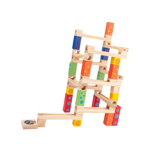 harayaa DIY Holzbahn Marmorspielzeug 3D Holzpuzzlebahn Kugelbahn DIY Bausätze Bastlerkinder, 52 StÜcke harayaa DIY Holzbahn Marmorspielzeug 3D Holzpuzzlebahn Kugelbahn DIY Bausätze Bastlerkinder, 52 StÜcke von harayaa