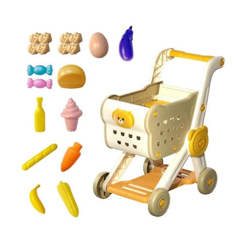 harayaa Einkaufswagen für Kinder mit 15 Spielteilen für Interaktives Lernen Und Rollenspiele, Beige harayaa Einkaufswagen für Kinder mit 15 Spielteilen für Interaktives Lernen Und Rollenspiele, Beige von harayaa